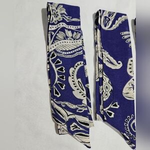 Purple and Cream Paisley Scarf Tie For Handbags. Sale Is For One Scarf